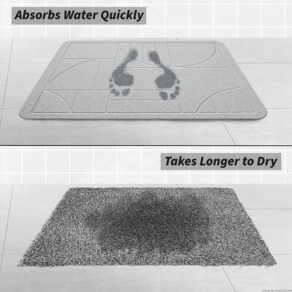 Customized Design Anti Slip Quick Drying Diatom Bath Mat